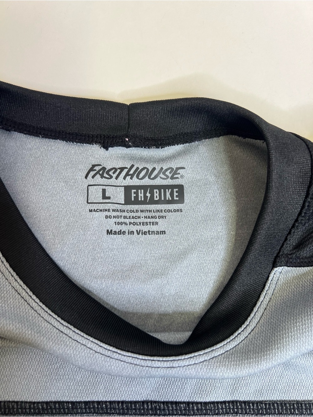 Fasthouse Classic Acadia Short Sleeve MTB Jersey Heather Gray - Size Large - Picture 5 of 10